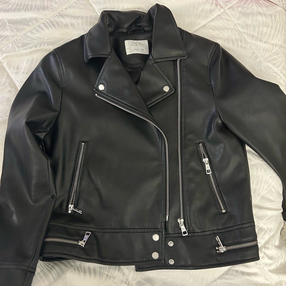 Like New Zara Black Leather Jacket